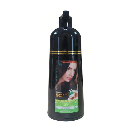 Coconut Oil Color Shampoo natural black bottle delivering hydrated color.