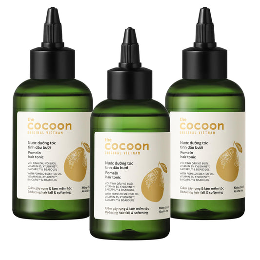 COCOONORIGINAL Cocoon Pomelo Hair Tonic bottle shows vegan scalp care for thinning hair