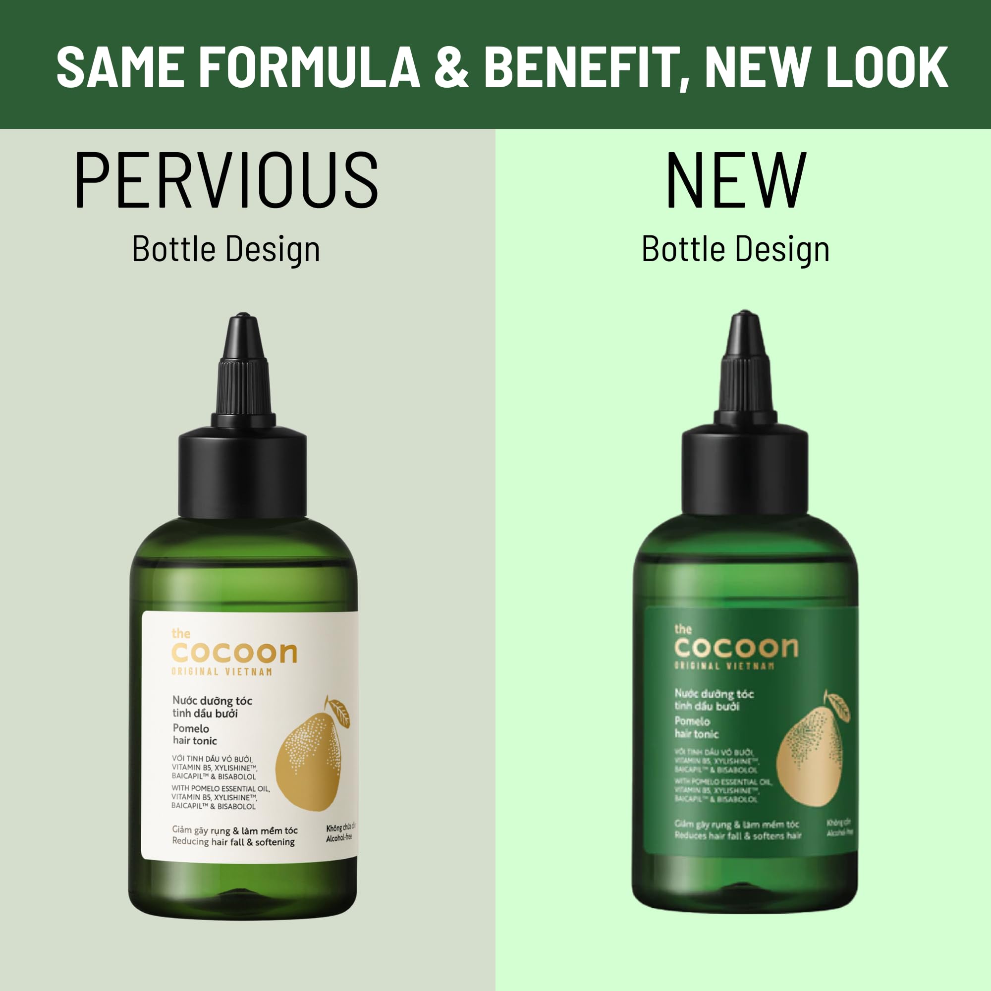 COCOONORIGINAL Pomelo Hair Tonic boxes showcase triple-pack value with eco design