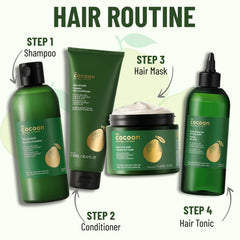 Cocoon Original Pomelo Oil Hair Tonic lifestyle shot with healthy shine