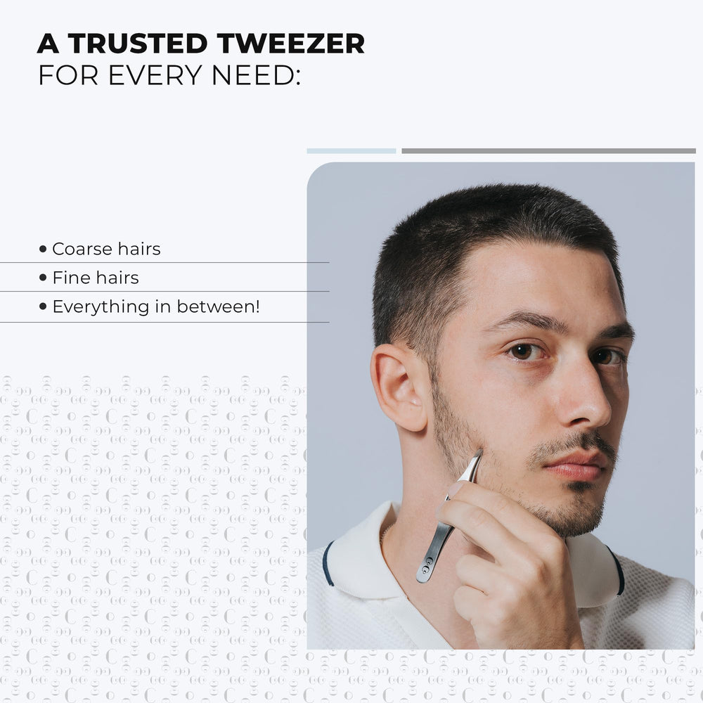 Coco's Closet 4-inch tweezers offer controlled tension for reliable plucking.