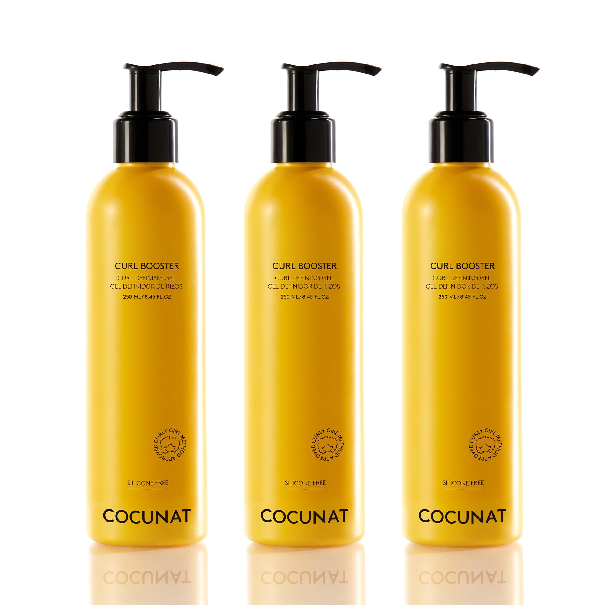 COCUNAT 3 Curl Booster bottle shows frizz control and deep hydration for defined curls.