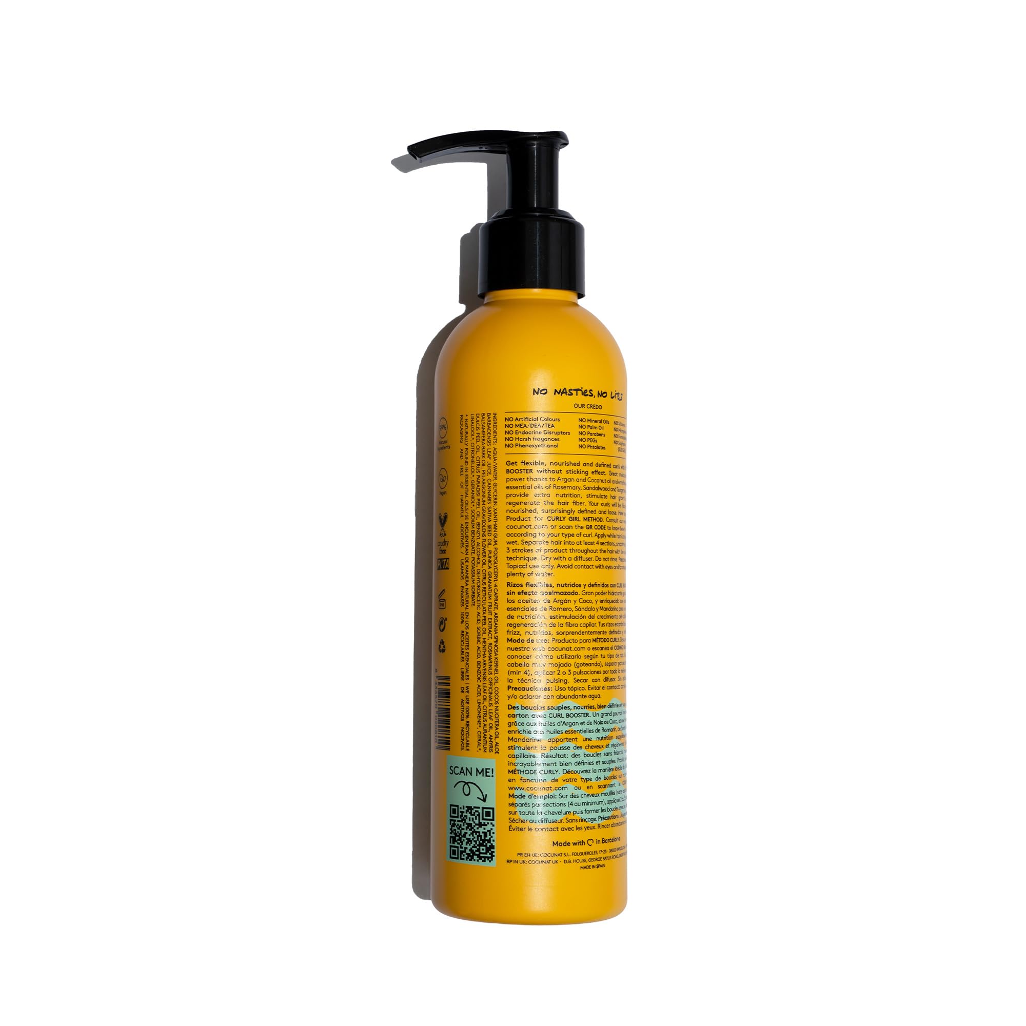 COCUNAT 3 Curl Booster curl pattern test reveals enhanced curl separation and shine.