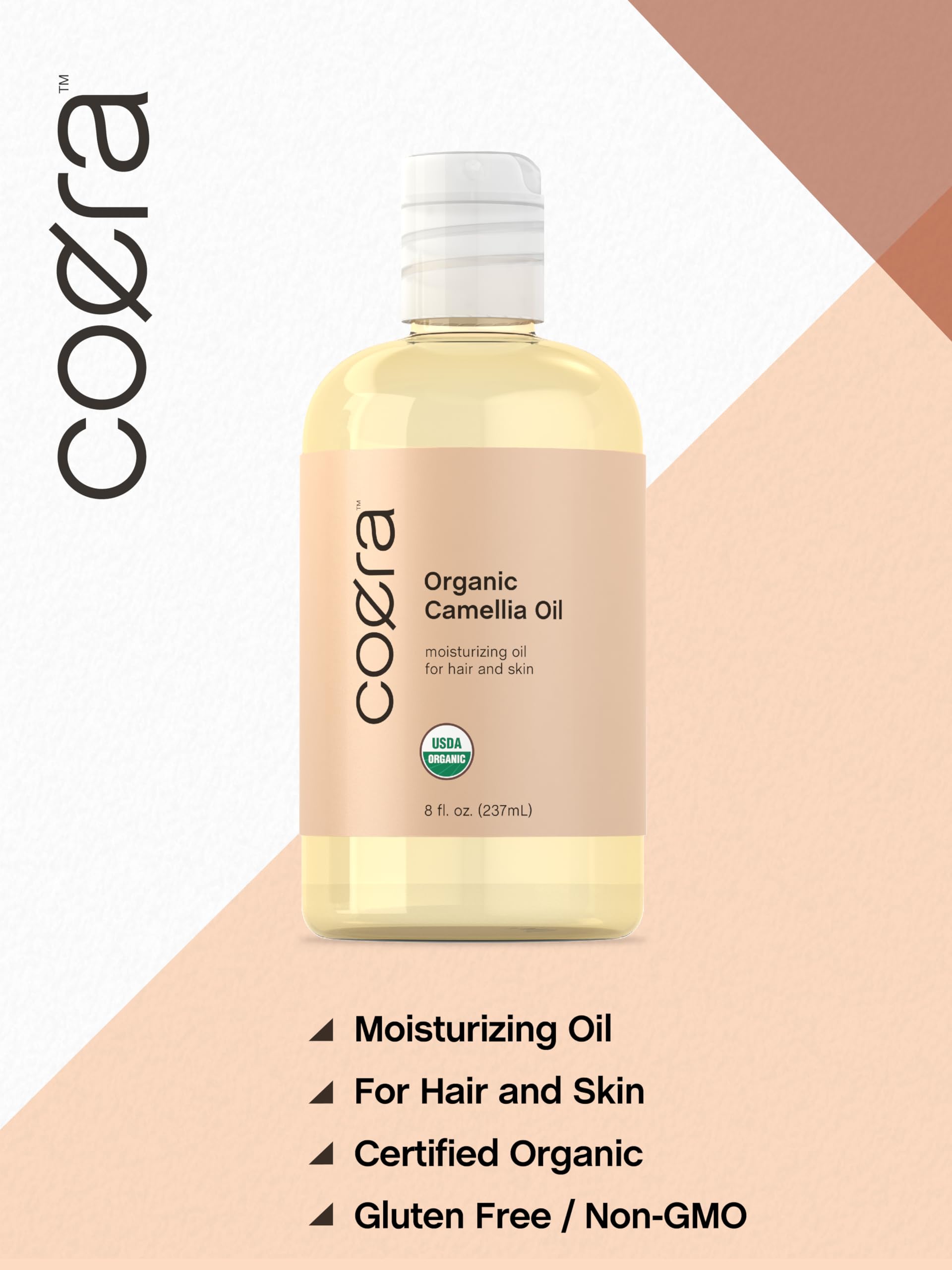 Coera Camellia Oil pump dispenser for easy application.