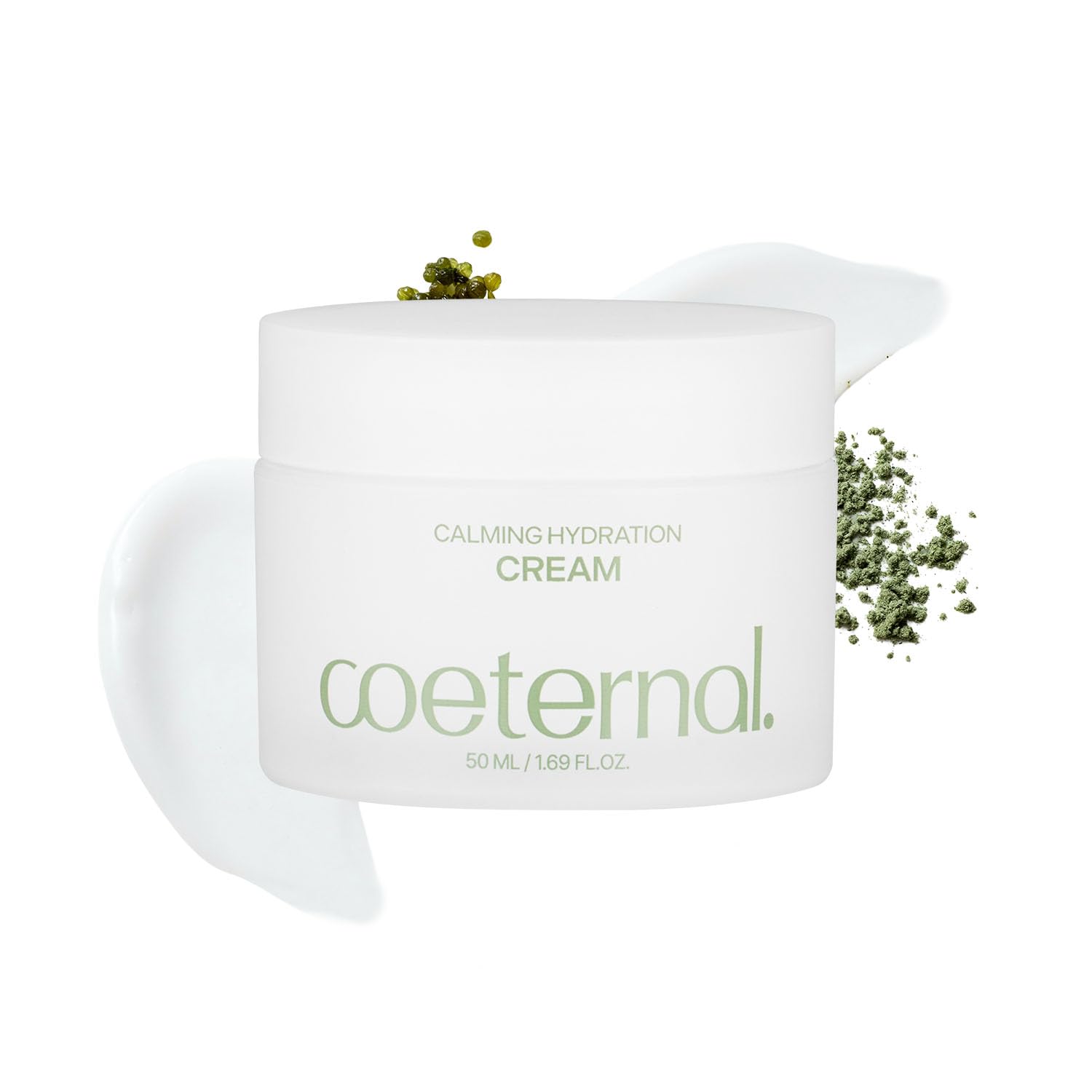 Coeternal Calming Hydration Cream bottle shows a light, soothing texture ideal for sensitive skin.