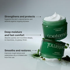 coeternal Ultra Intensive Cream texture swatch showing creamy, fast-absorbing finish