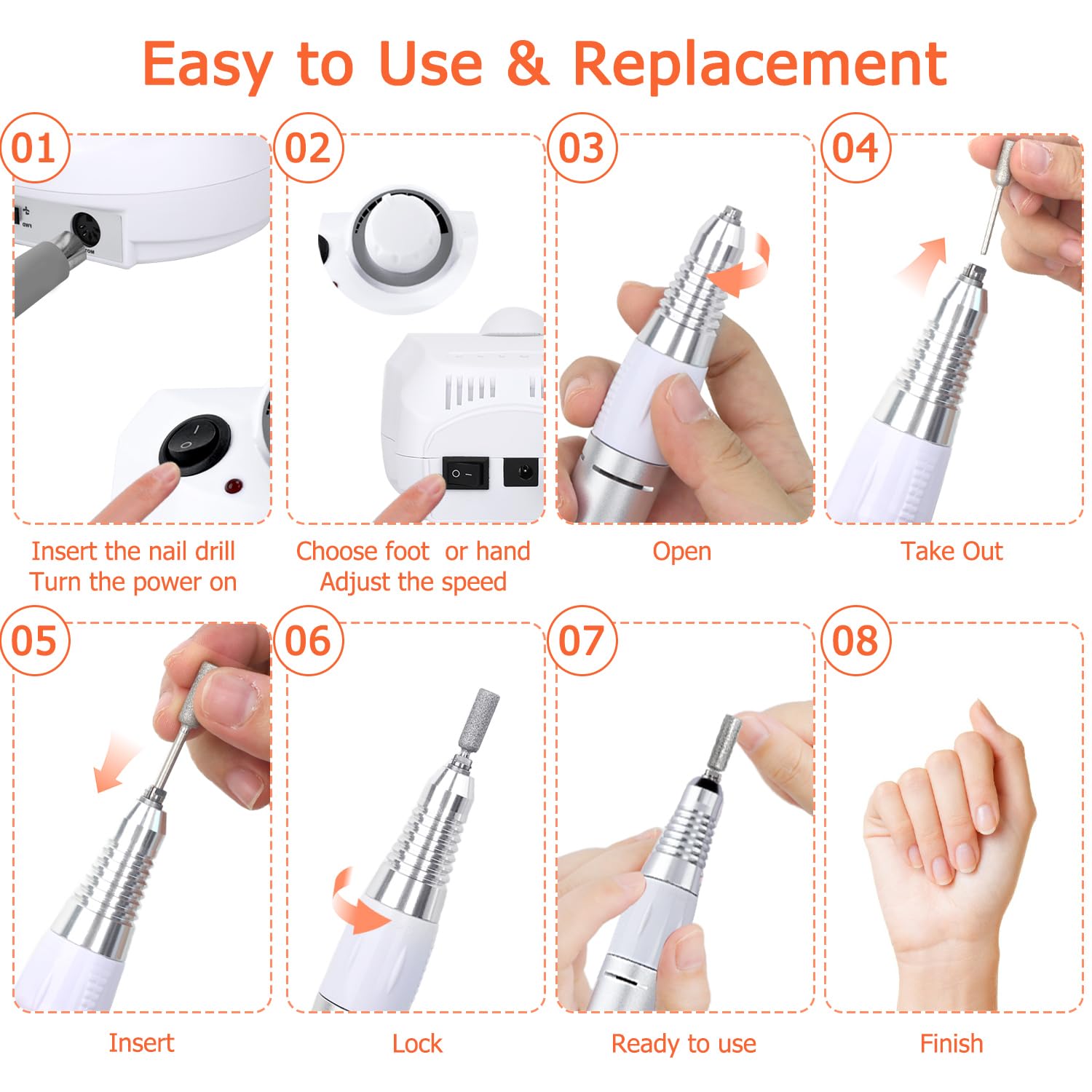 CoFashion compact and lightweight nail drill ideal for travel