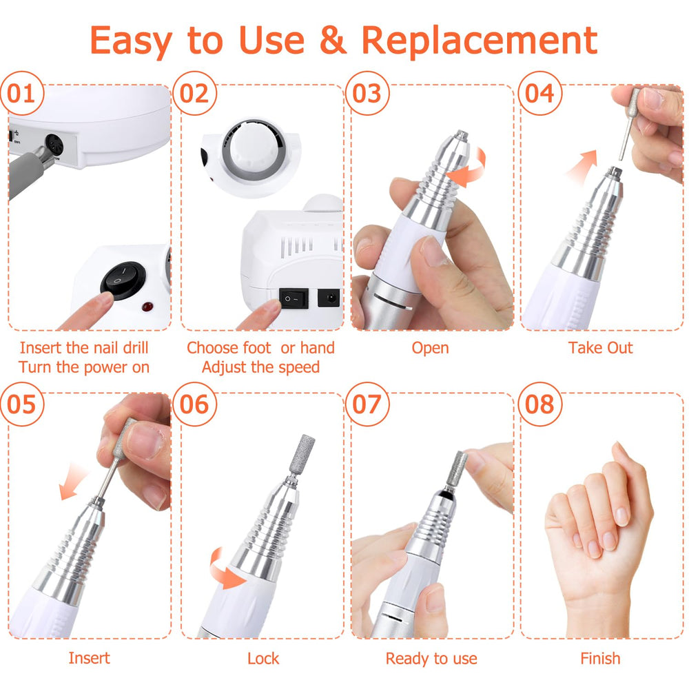 CoFashion compact and lightweight nail drill ideal for travel