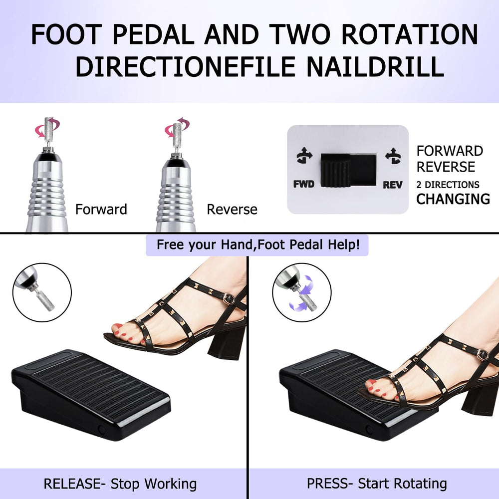 CoFashion nail drill compact design saving space in studios.