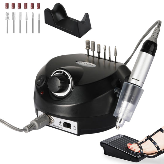 CoFashion nail drill front view with pedal for precise control.