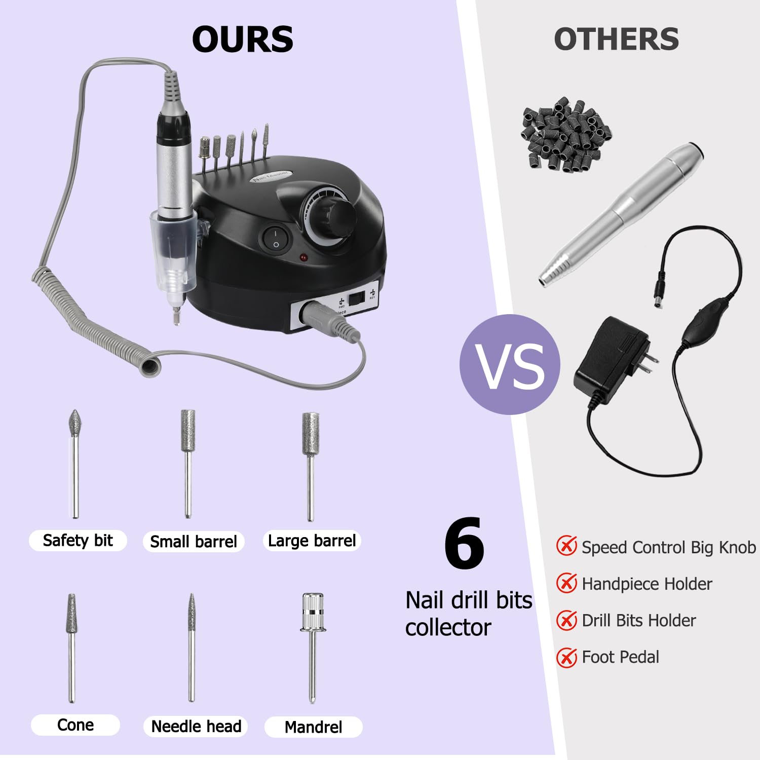 CoFashion nail drill reverse rotation supports both hands.