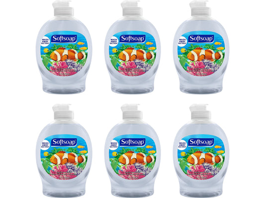 Colgate Softsoap Aquarium Series bottle front view with fresh scent and gentle cleansing.