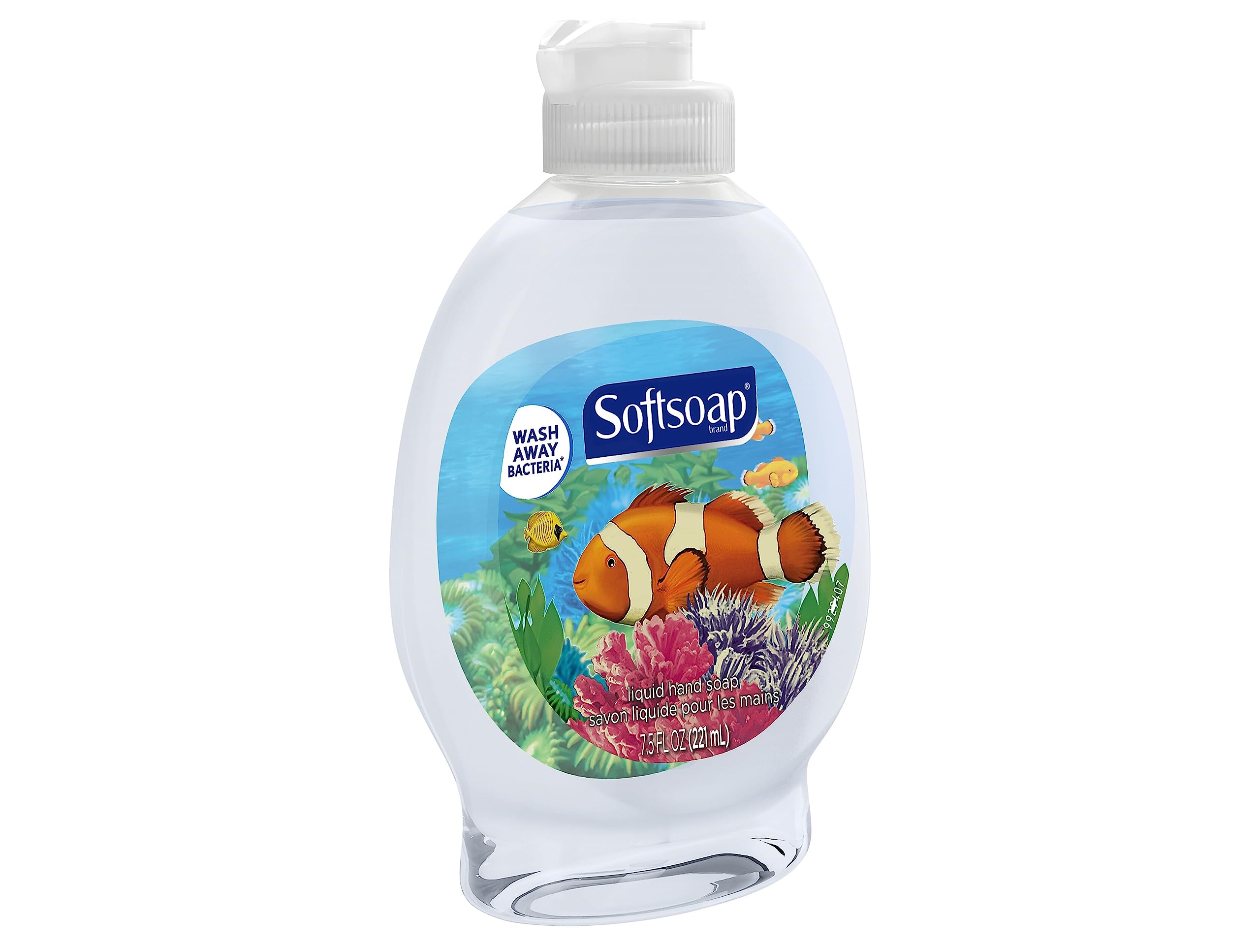 Colgate Softsoap Aquarium Series hand soap in kitchen setting for family use.