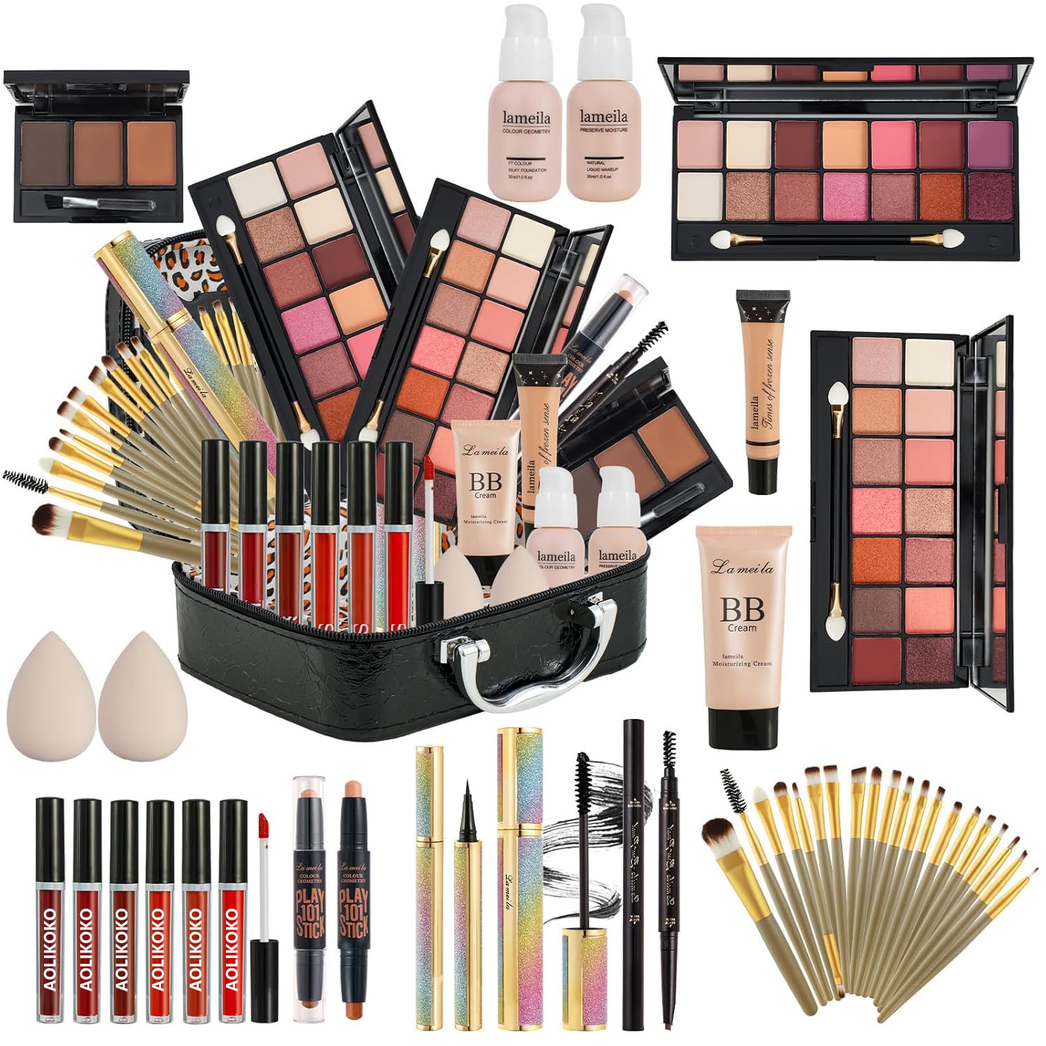 Coliusa two 14-color eyeshadow palettes for versatile day-to-night looks