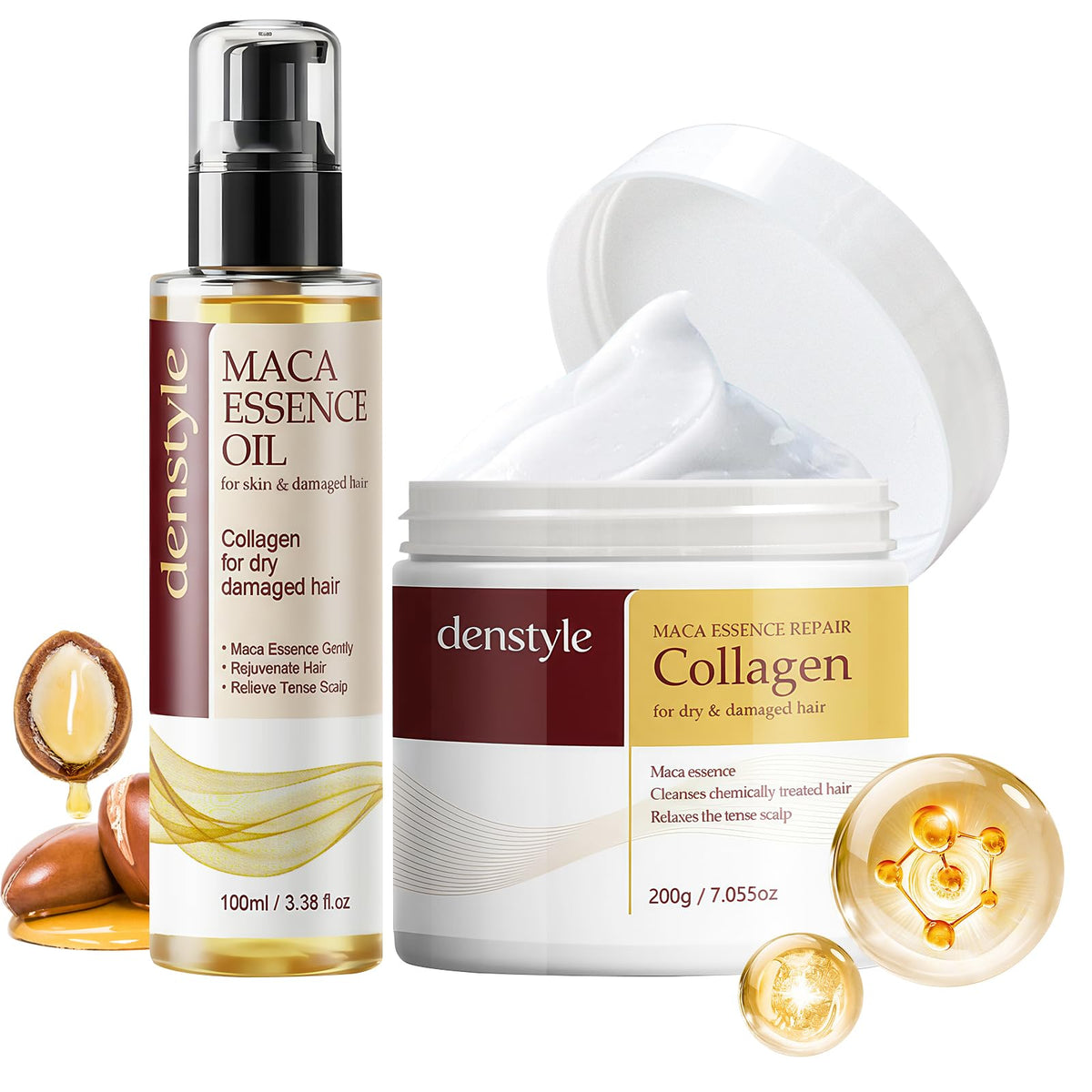 Collagen Hair Mask applied to mid-lengths for deep repair