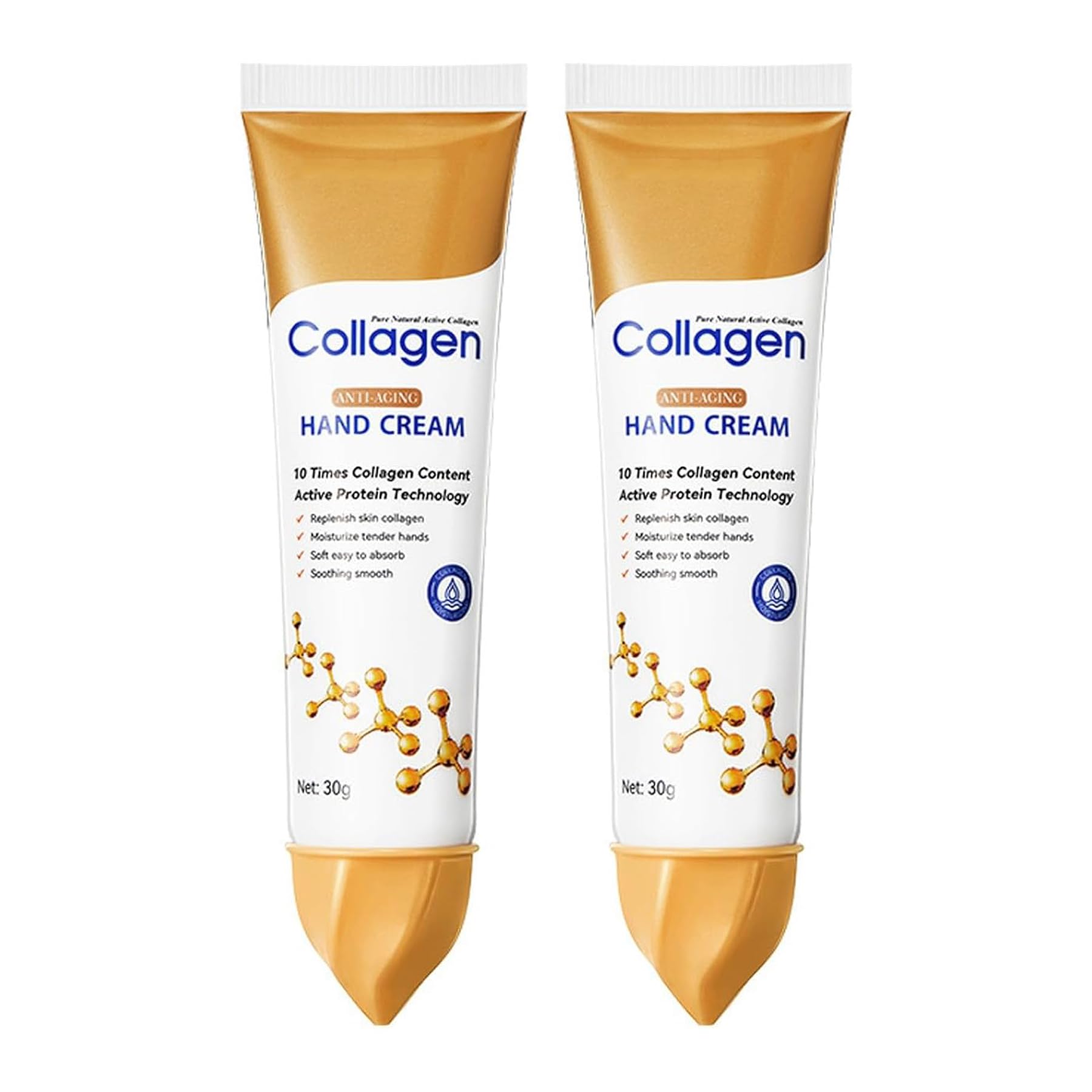 Collagen Hand Cream tube with 10x active formula for deep hydration