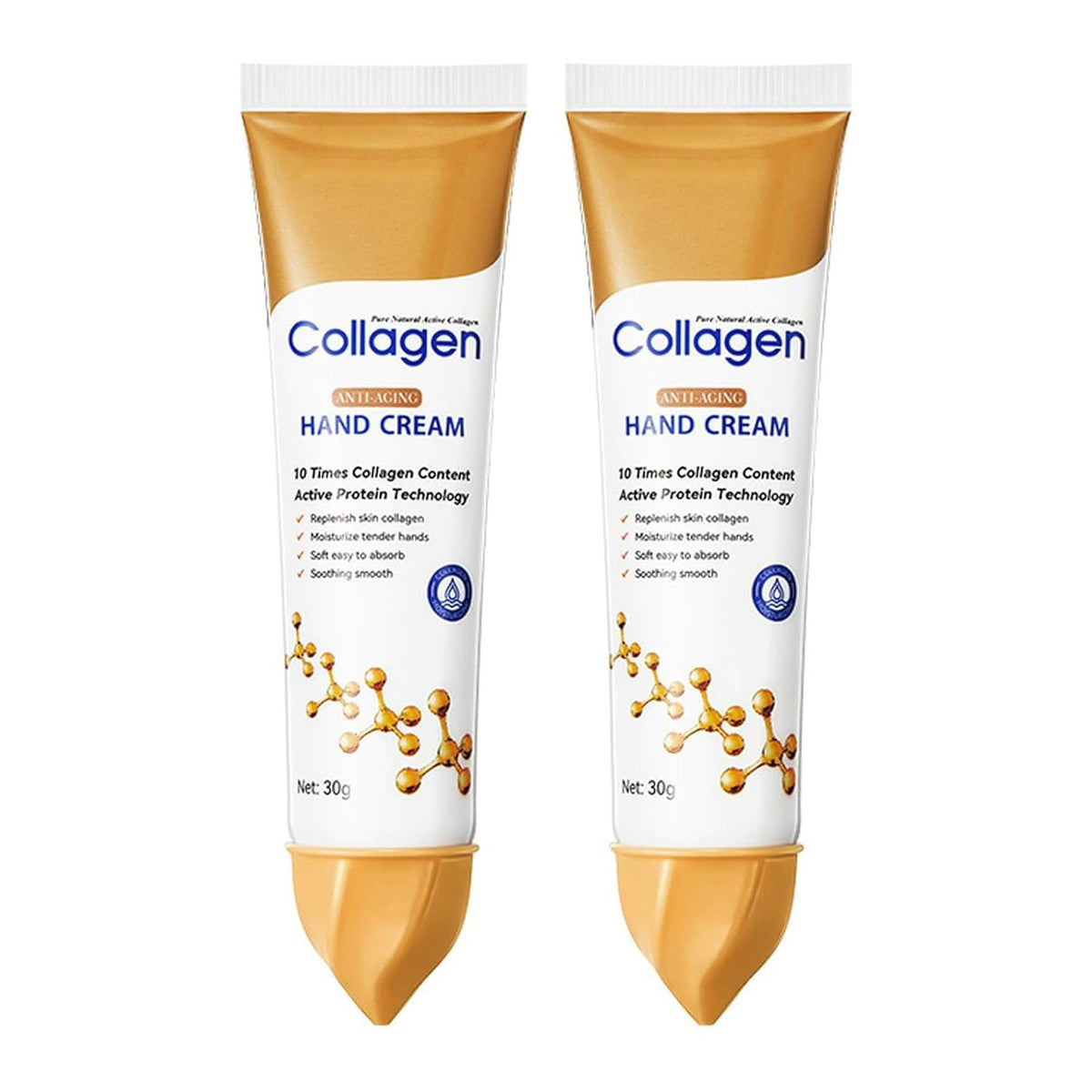 Collagen Hand Cream tube with 10x active formula for deep hydration
