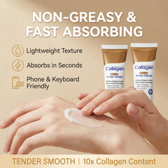 Rough skin patch treated with Collagen Hand Cream smoothing texture