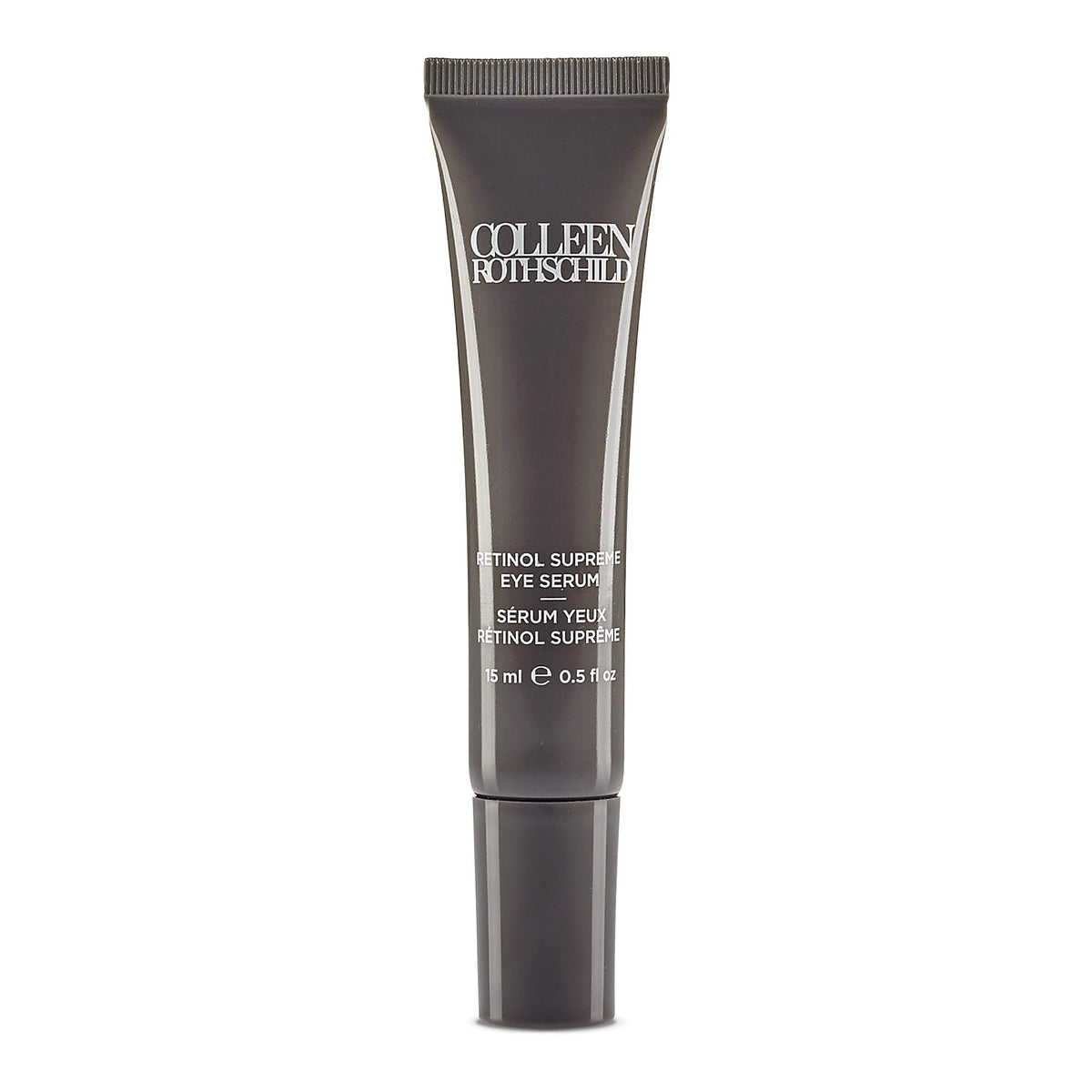 COLLEEN ROTHSCHILD Retinol Supreme Eye Serum bottle close-up for reducing fine lines