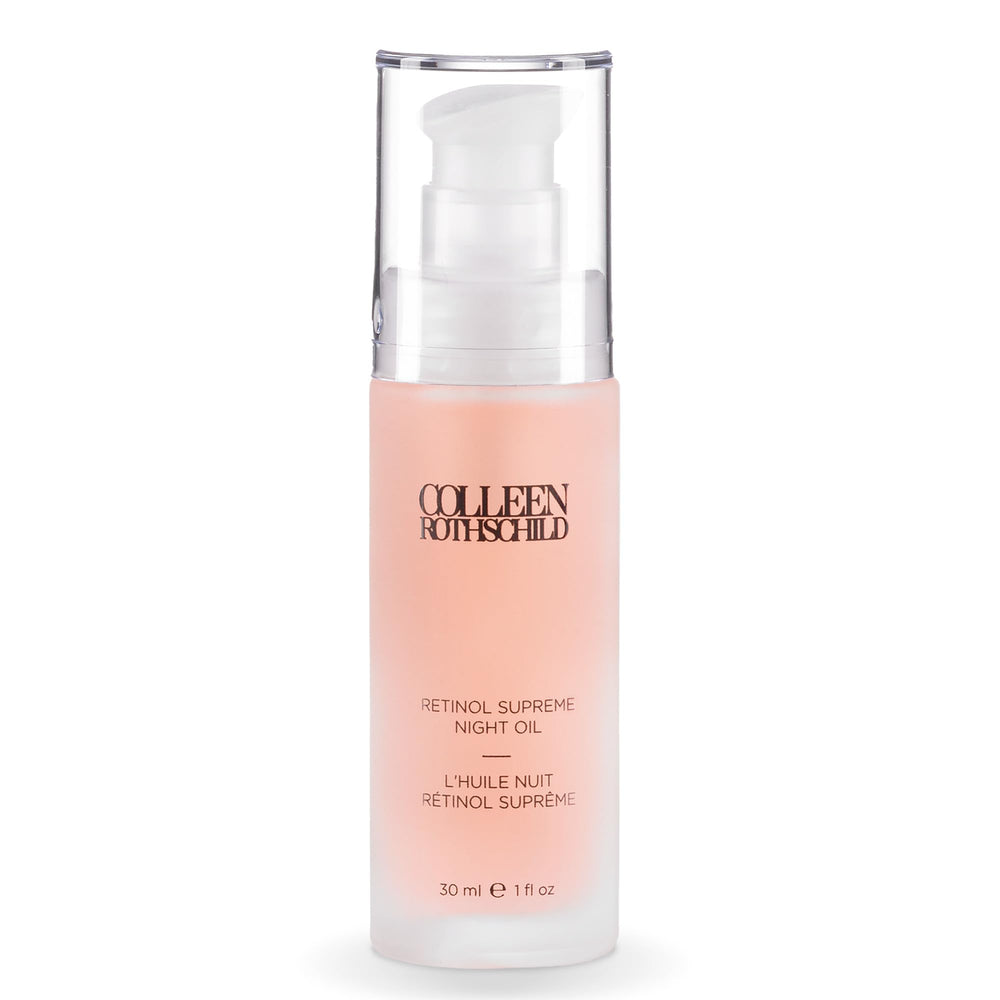 Colleen Rothschild Retinol Supreme Night Oil bottle showing hydration and glow