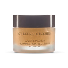 COLLEEN ROTHSCHILD Sugar Lip Scrub brown sugar jar exfoliates dry lips for smoother texture.