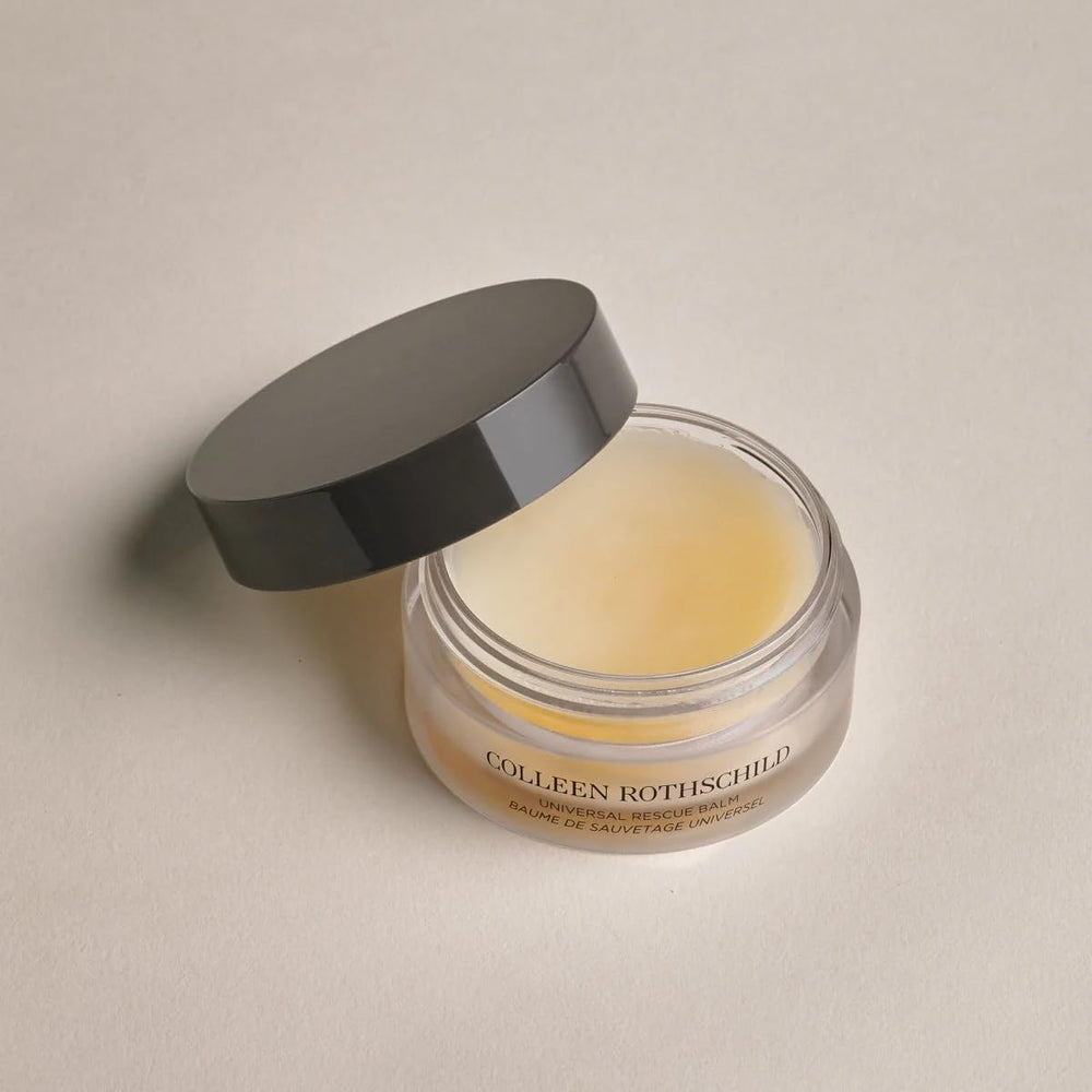 COLLEEN ROTHSCHILD Universal Rescue Balm travel tin for skincare on the go.