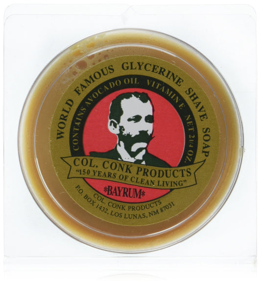 Colonel Conk Bay Rum shaving soap 3-bar pack ready for a classic, fragrant shave.