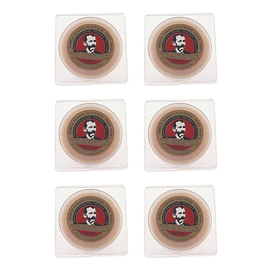 Colonel Conk Bay Rum shaving soap pack of six for rich lather and classic scent