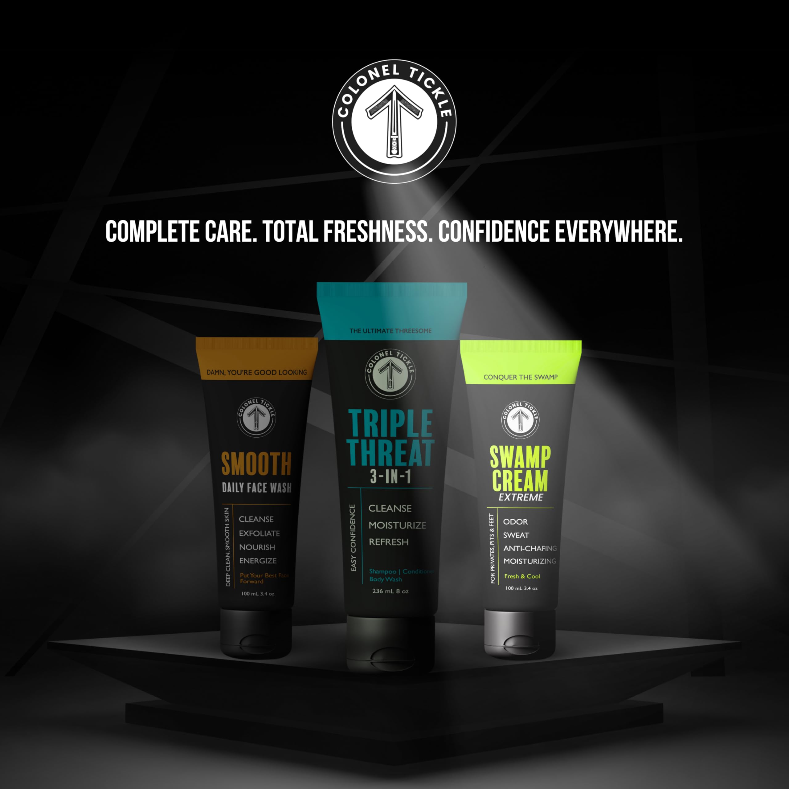 Colonel Tickle pine sage fragrance provides energizing scent for daily wear.
