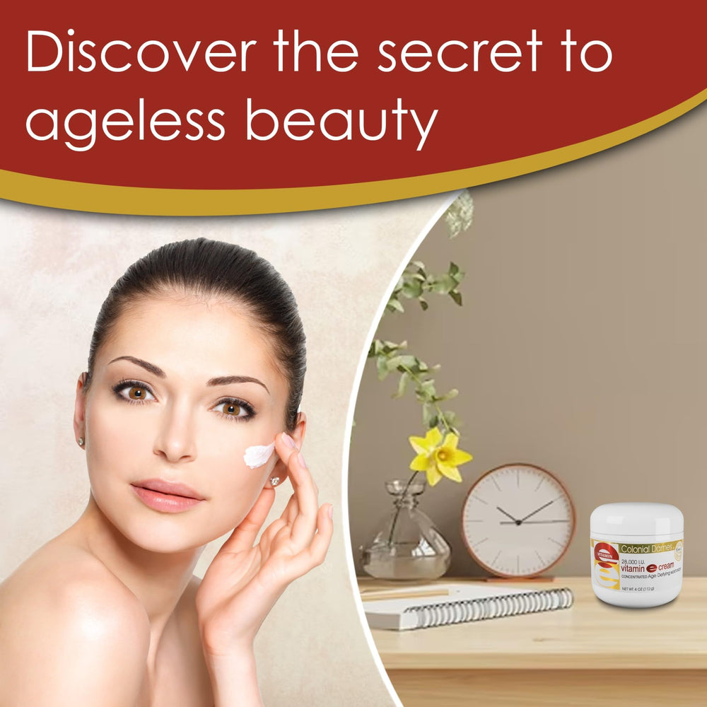 Colonial Dames Vitamin E Cream texture close-up reveals silky hydration.
