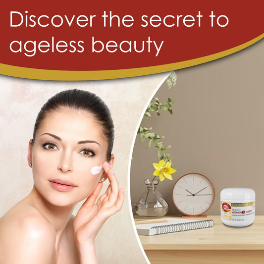 Colonial Dames Vitamin E Cream texture close-up reveals silky hydration.