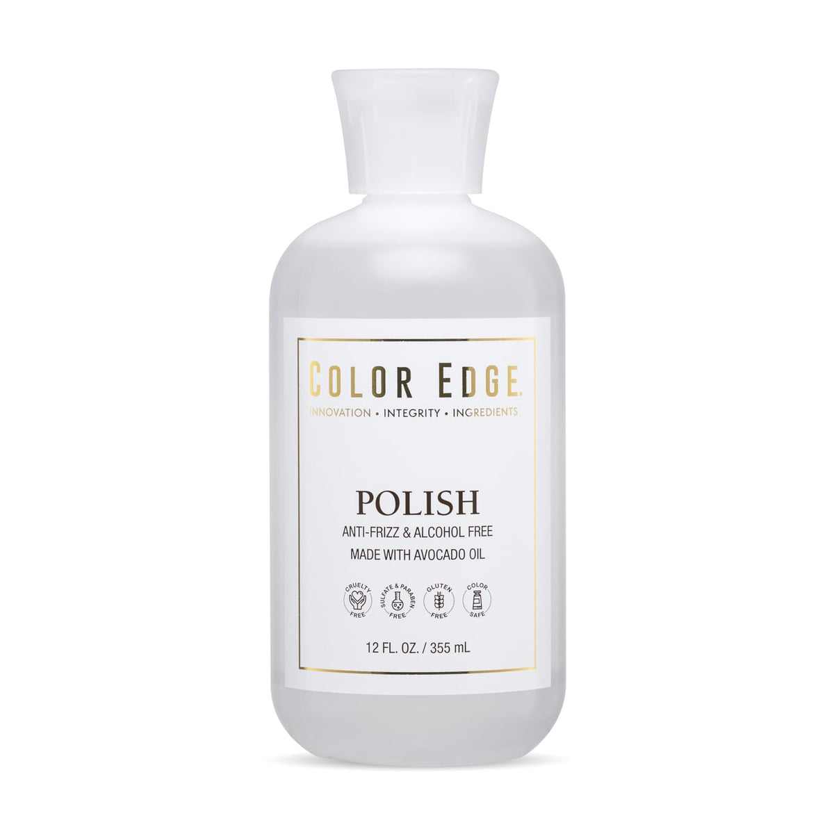 Color Edge Polish bottle closed highlights premium packaging for easy storage and freshness.