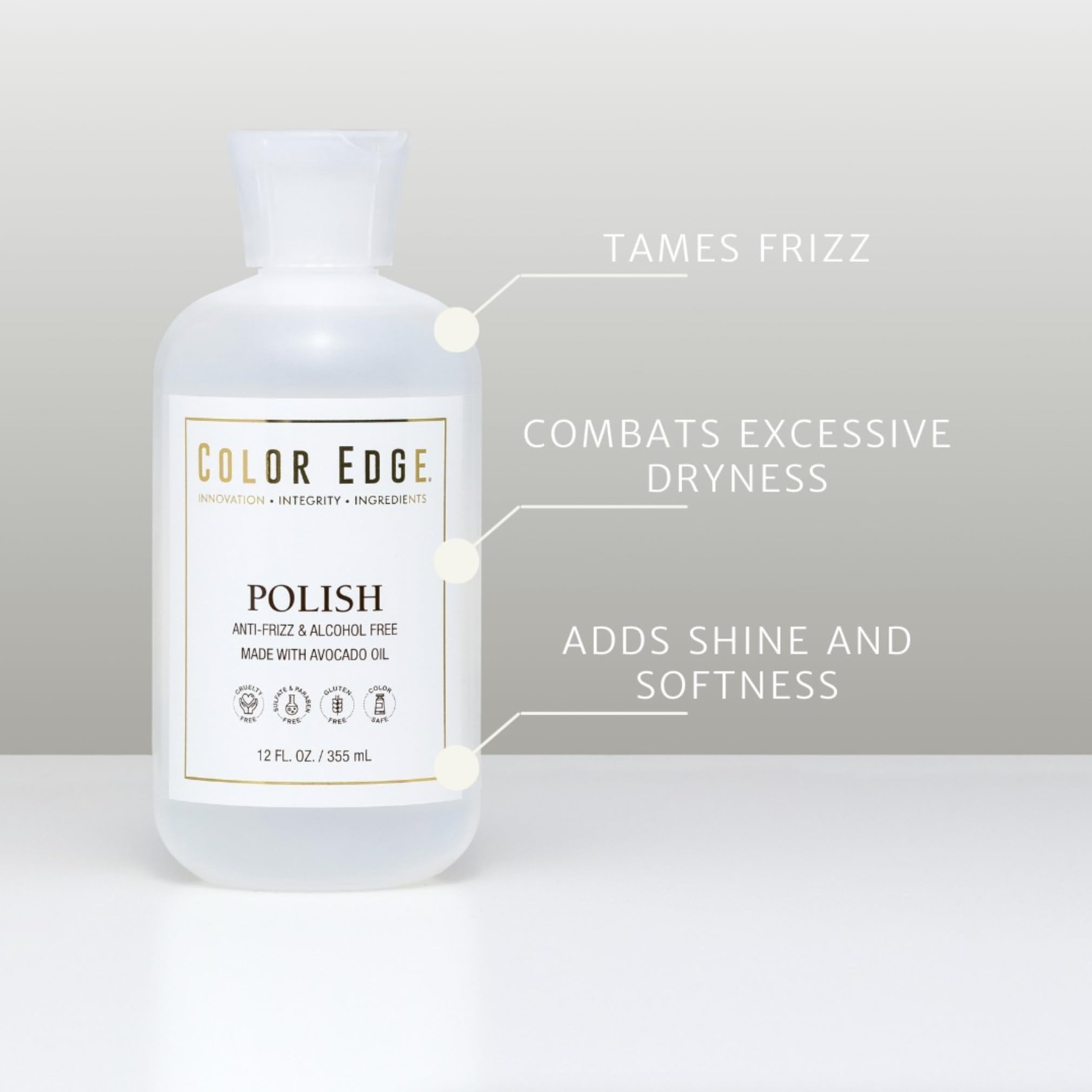 Color Edge Polish skin application delivers a lightweight, non-greasy feel.