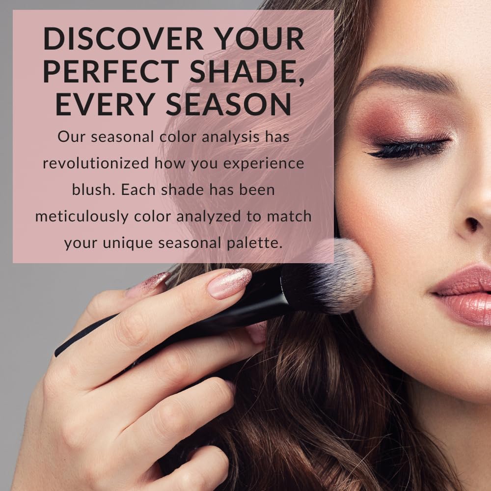 Color Pro Blush by Color Me Beautiful applied to cheek for buildable color.