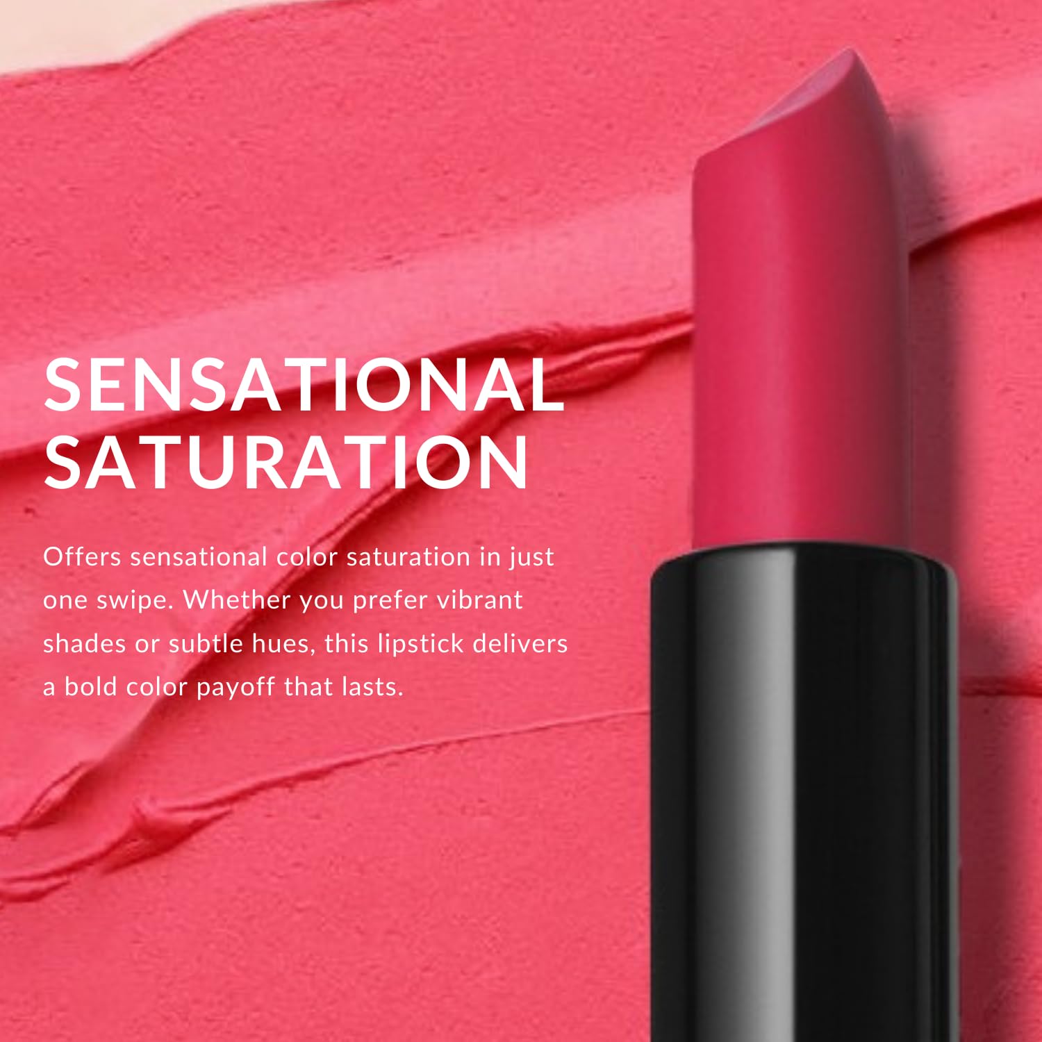 Color Me Beautiful Color Renew Lipstick velvet-satin texture in hand swipe.