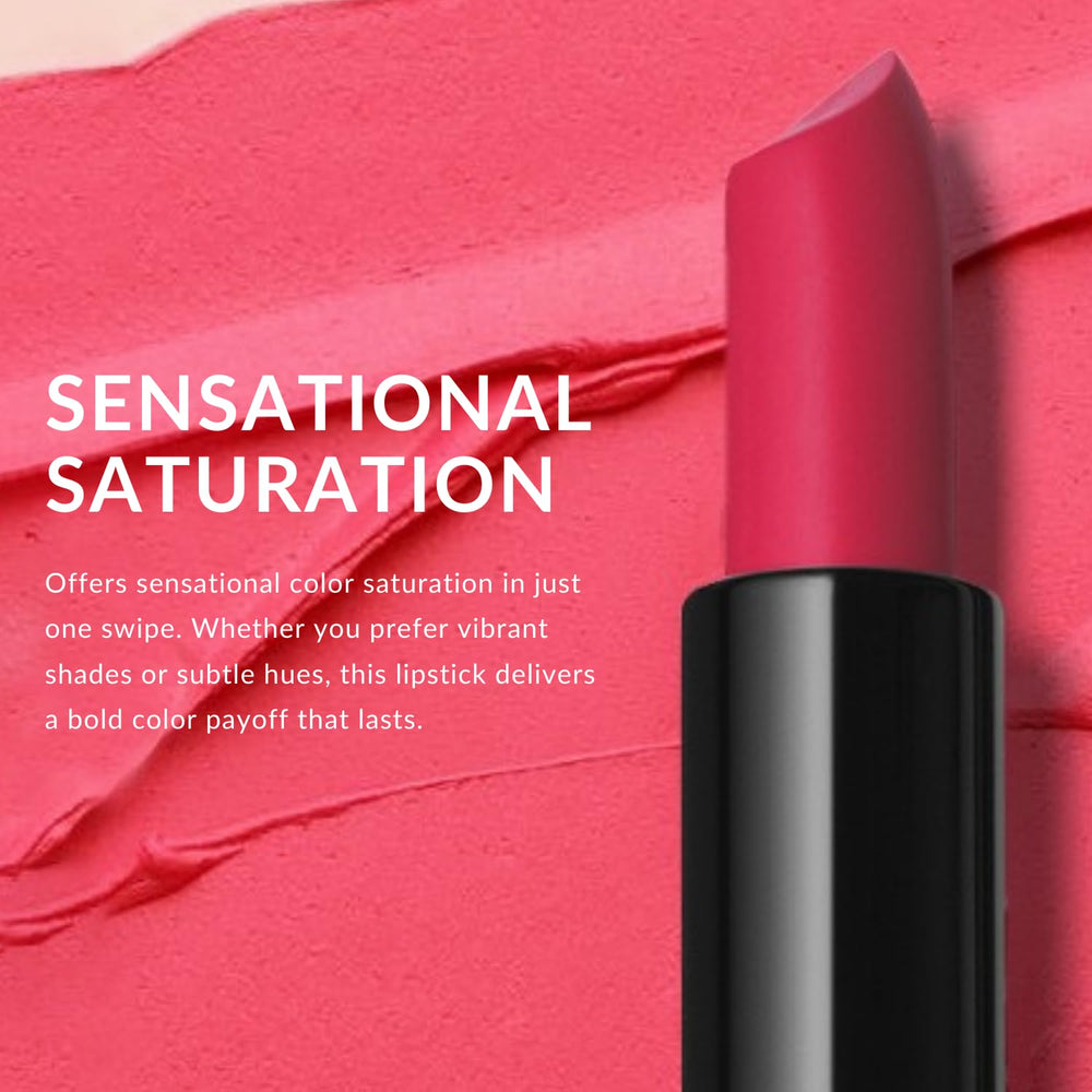 Color Me Beautiful Color Renew Lipstick velvet-satin texture in hand swipe.