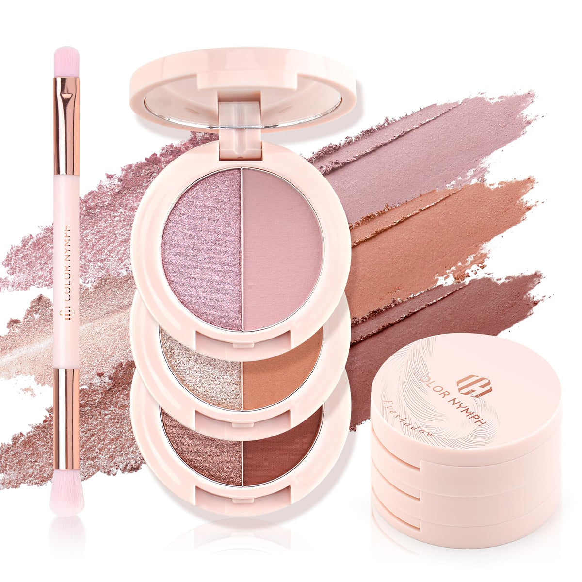 Color Nymph 6-color palette closed for convenient travel and everyday use.
