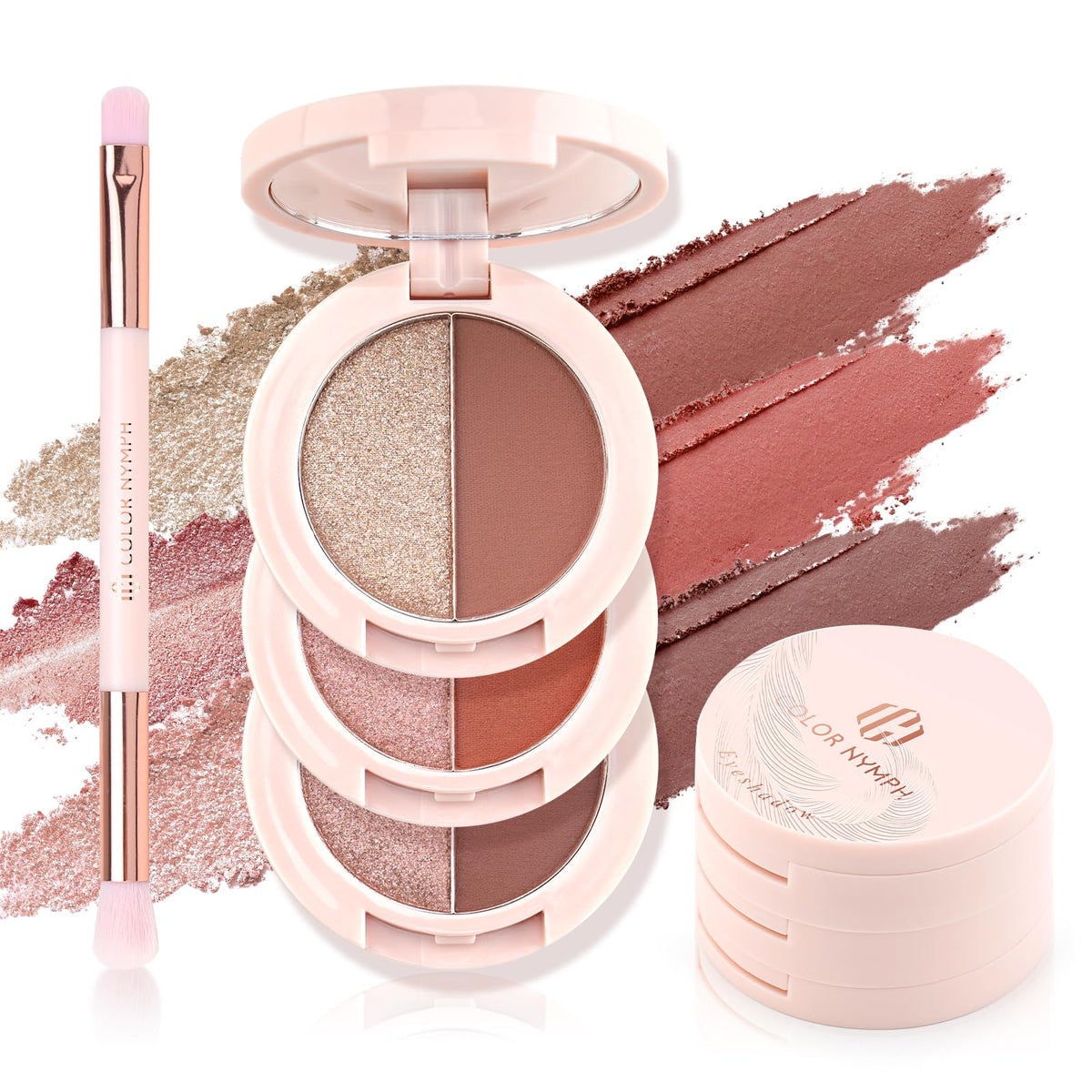 Color Nymph palette open with full swatches for everyday looks.