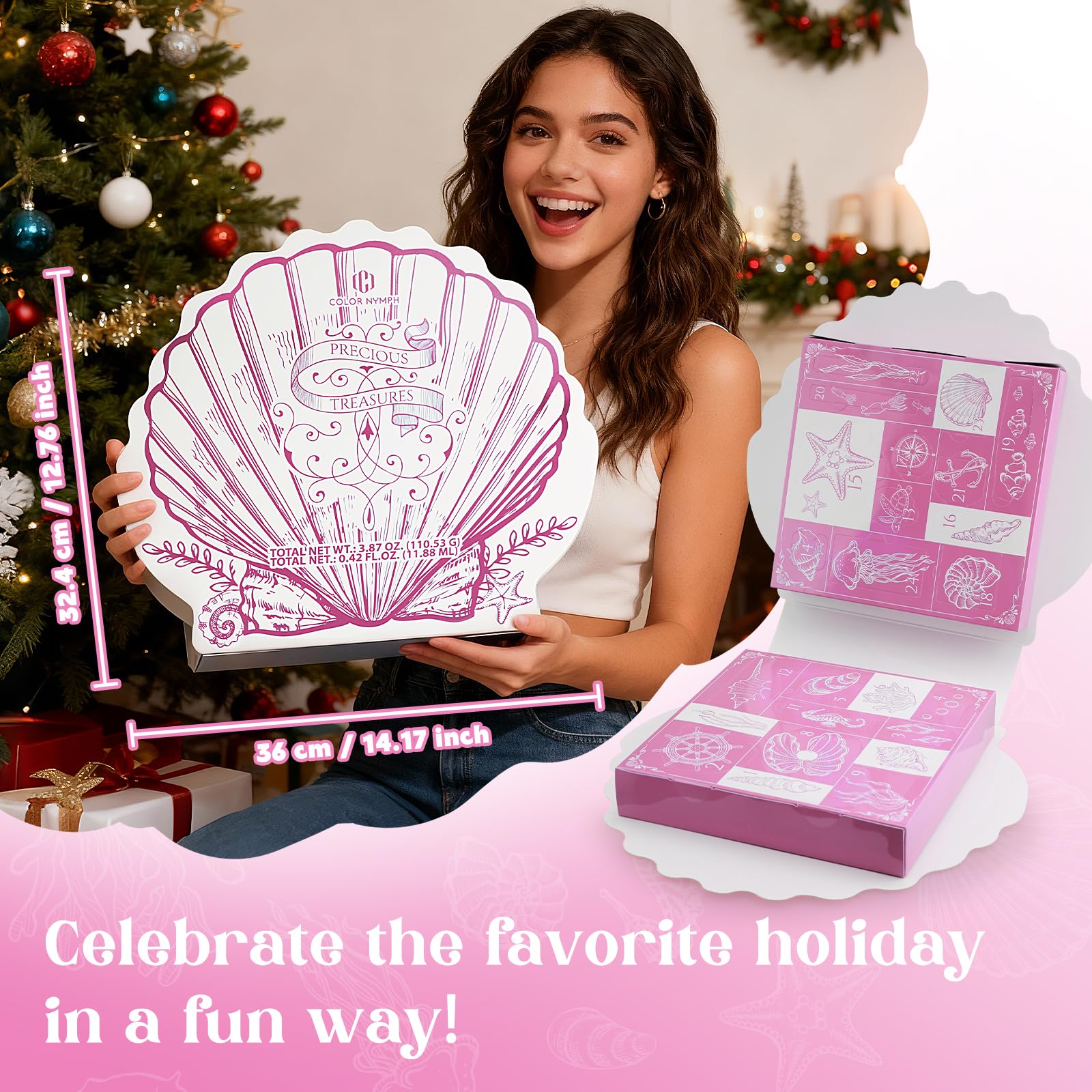 Color Nymph blush and highlighter miniatures showcased for versatile holiday looks.