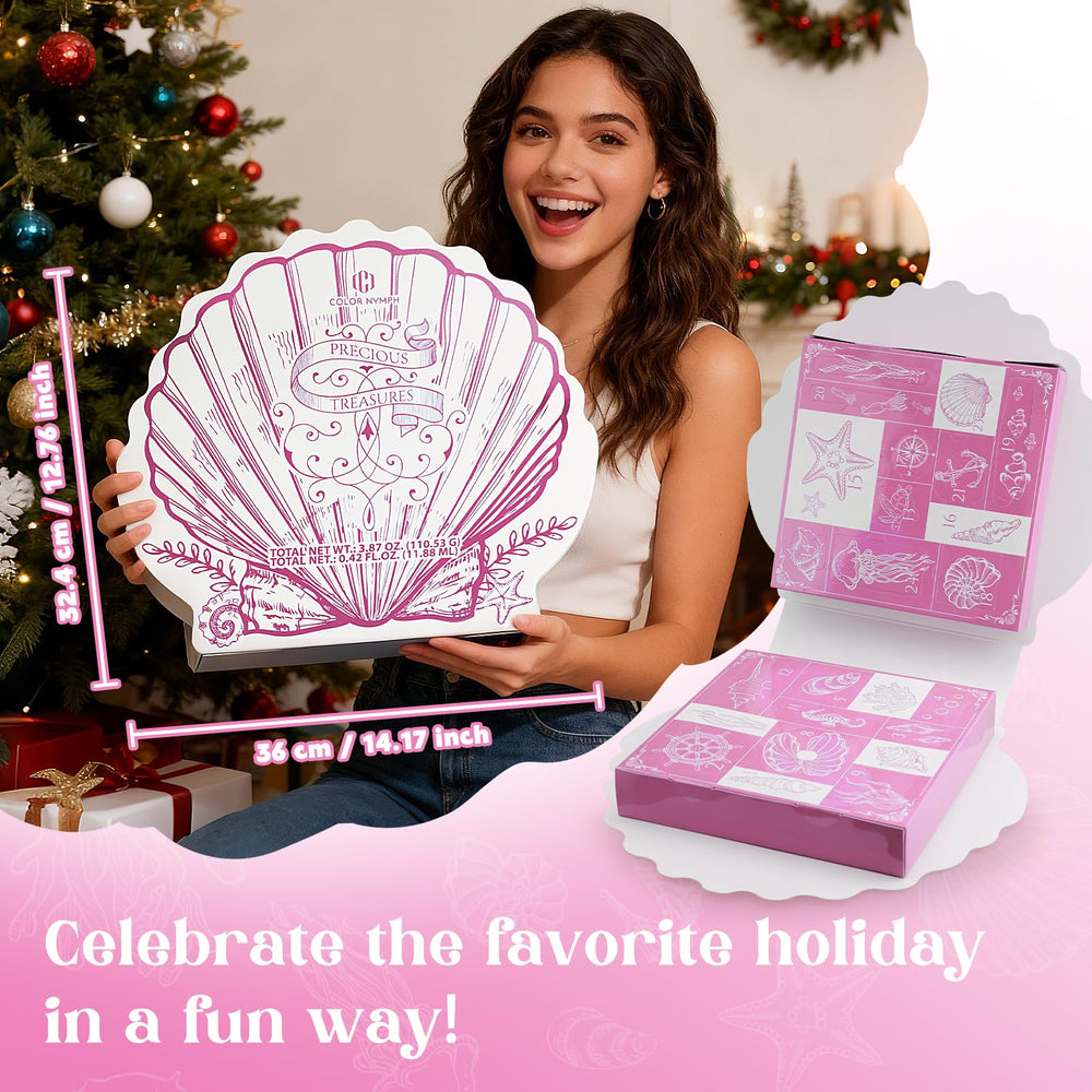 Color Nymph blush and highlighter miniatures showcased for versatile holiday looks.