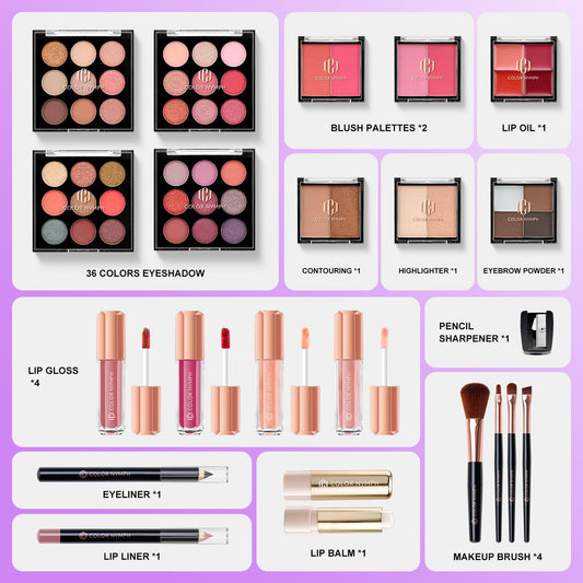 Color Nymph eyeshadow palette featuring 36 colors for versatile looks