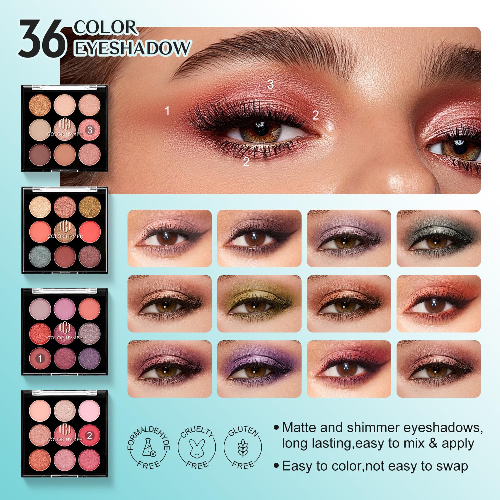 Color Nymph highlighter palette adds a soft daytime glow