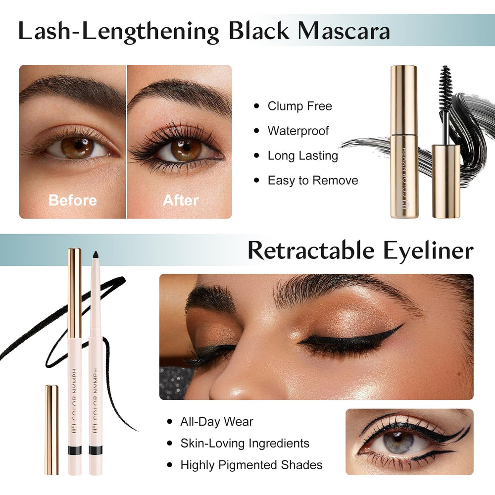 Color Nymph lip products and brow mascara set for complete looks
