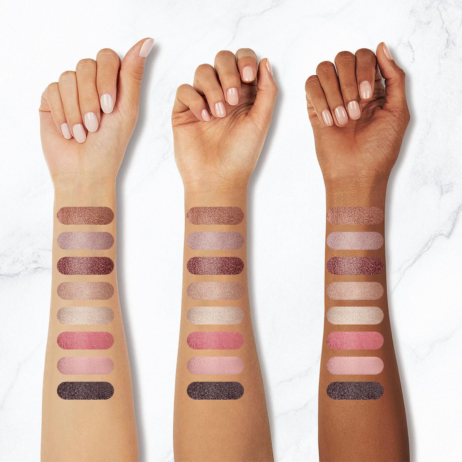 Color Nymph Naked Eyeshadow Palette features glitter and shimmer finishes for luminous color.