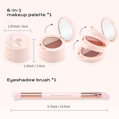 Color Nymph compact palette in travel case for on-the-go touch-ups.