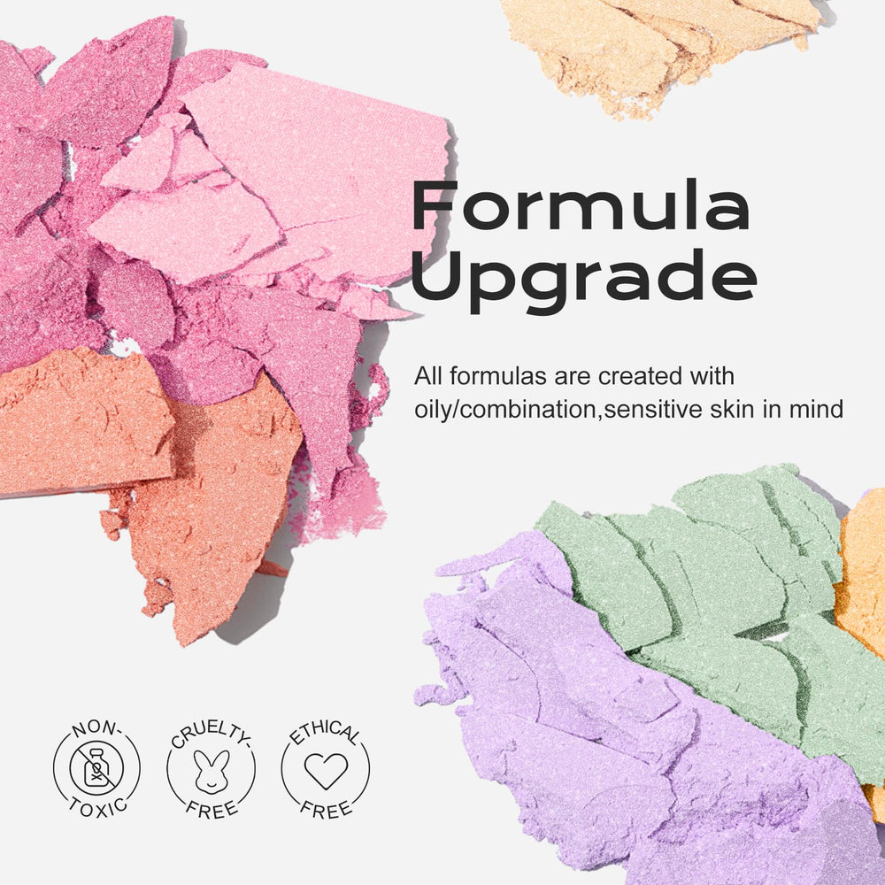 Color Nymph powder blush-highlighter open palette reveals two complementary tones