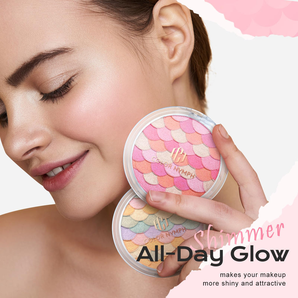 Color Nymph blush in rose-petal shade adds a natural flush