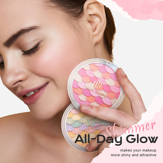 Color Nymph blush in rose-petal shade adds a natural flush