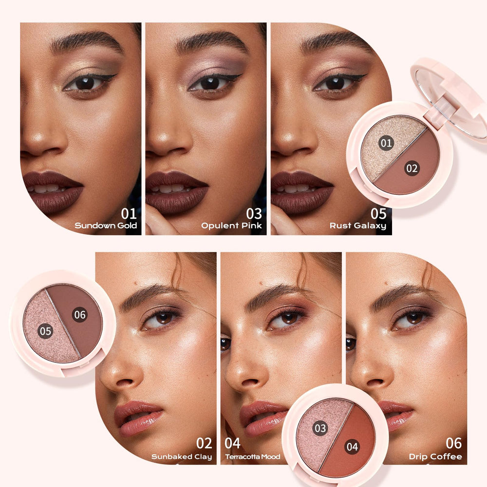 Color Nymph shimmer shades used as highlighter for glow.