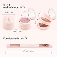 Color Nymph stacked makeup palette compact for on-the-go application.